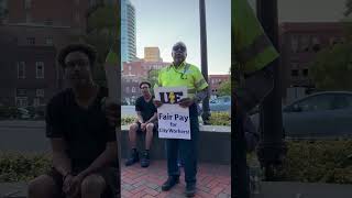 John Burwell, Durham Solid Waste speaks at rally on Sept 18