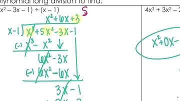 Video Notes 8-5: Dividing Polynomials Part 2