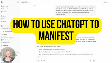 How to use ChatGPT to manifest anything you want - Law of Assumption