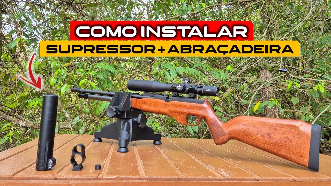 COMO INSTALAR SUPRESSOR E ABRAÇADEIRA NA CARABINA QGK G850