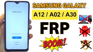 Samsung A12/A02/A30 FRP Bypass | All Samsung Frp Bypass | Google Account Unlock Without Pc 2023