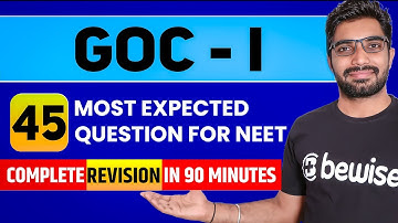GOC - I 45 Important Question for NEET 2026 | General Organic Chemistry Revision One shot