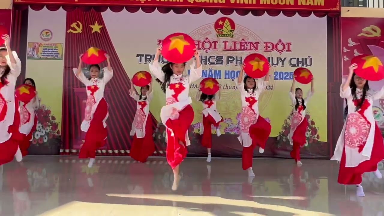 Múa tập thể "Máu Đỏ Da Vàng" lớp 8A3K44|THCS Phan Huy Chú