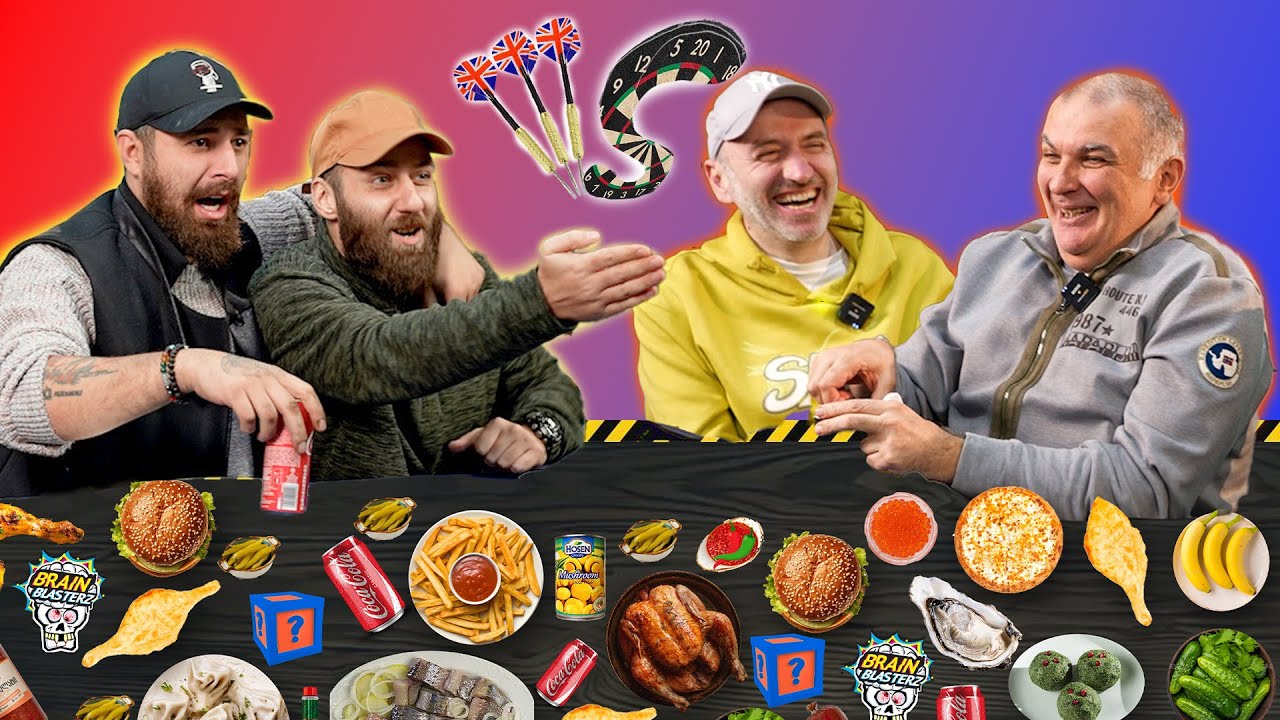 შეჭამე რასაც დარტსი მოხვდება! ‪@katsebi  VS მახარა და აჩი