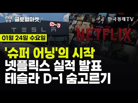 [🔴01/24 #당잠사] 넷플릭스 시간외 8%▲ | 테슬라 실적 D-1 | 비트코인 패닉셀 | 美뉴햄프셔 프라이머리, 트럼프 우세 | 美상장 中기업 상승, 400조원대 부양책 영향