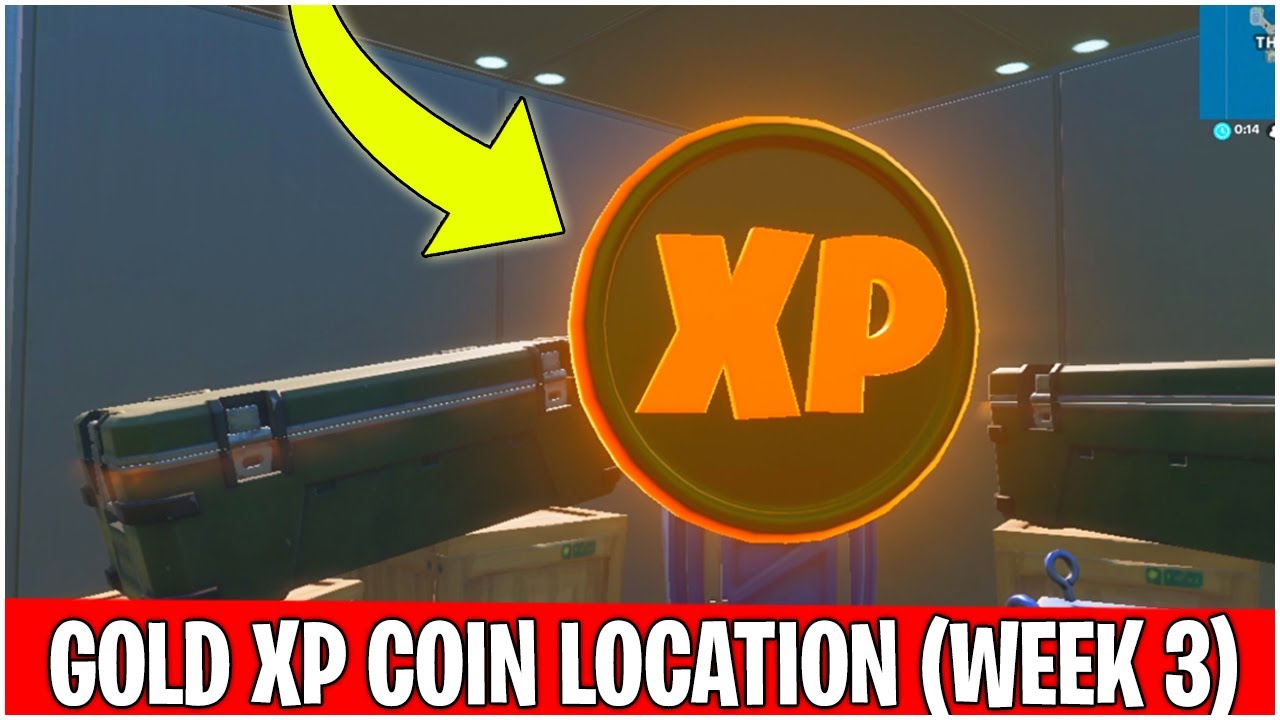 All Gold Coin Locations In Fortnite Week 3 Gold Xp Coin Location Chapter 2 Season 2 Youtube