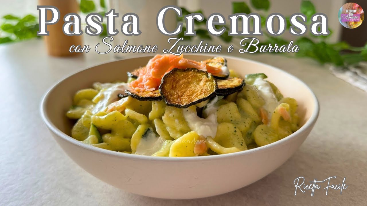 Паста из тыквы и лосося с бурратой - простой и кремовый рецепт