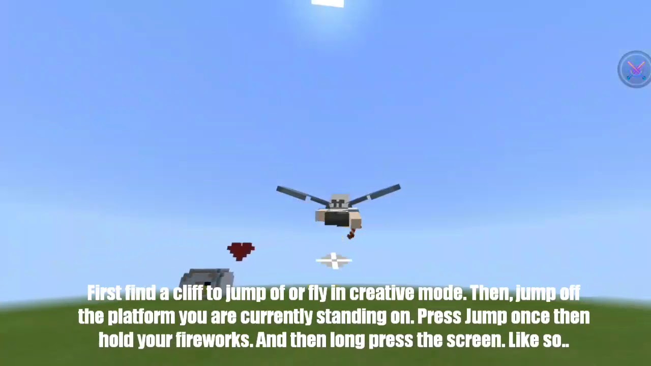 How to fly in Minecraft P.E using elytra and fireworks LiaCornGames