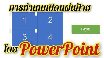 การทำเกมเปิดแผ่นป้ายจาก Powerpoint