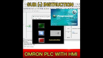 SUB (-) Instruction omron PLC With HMI Short #omron #shorts #hmi #shortvideo #automation