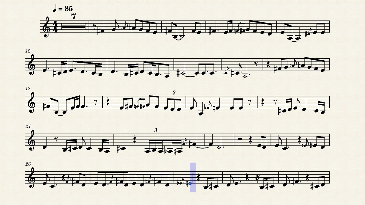 Sabor A Mi - Trumpet Solo (Transcription)