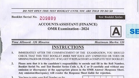JKSSB NEW QUESTION PAPER| FINANCE ACCOUNT ASSISTANT QUESTION PAPER| JKSSB TODAY