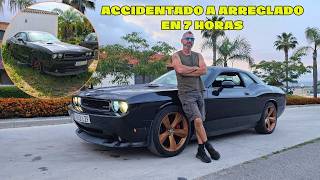Recogí un Dodge Challenger con golpe y lo arregle en solo 7 horas