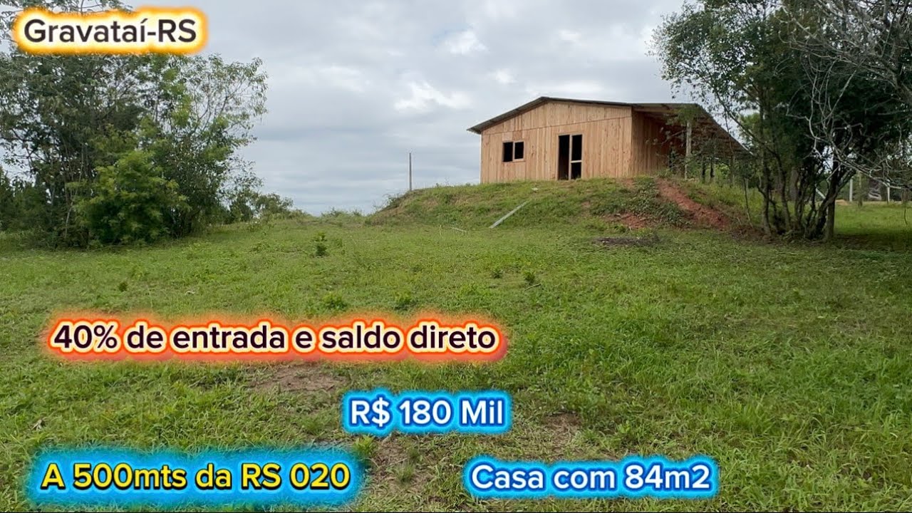 Chácara com casa de 84m2 em Gravataí-RS