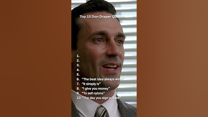 Don's Best Lines | Mad Men