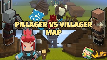 Pillager Vs Villager | Mini World Block Art | Map Review & Gameplay
