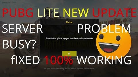 Pubg lite Server busy problem fix 100% | Server not responding problem solved(part 1)
