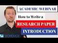 Wordvice Webinar: How to Write a Strong Introduction