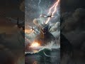 Fighter Jet vs Godzilla – Epic Sea Battle in 4K! #shorts #godzilla #godzillavskong #brainrot
