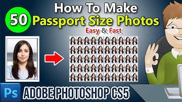 ✔ How to Make 50 Passport Size Photos Easy & Fast in Adobe Photoshop CS5 | Be A Computer Expert