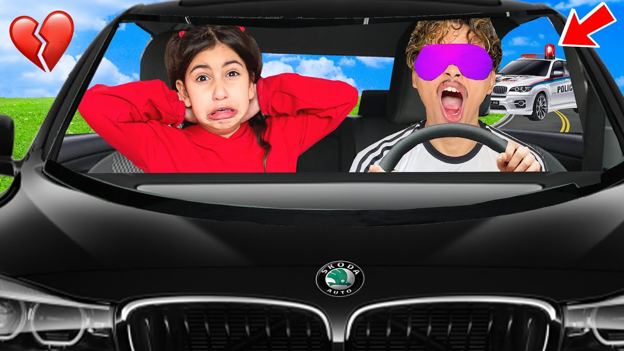 اخيرا قمنا بقيادة السيارة🚗⁉️ ولكن بدون العينين 👀❌ ( للأسف عشنا الرعب😭💔)