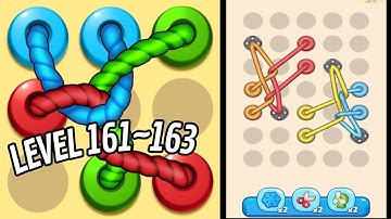 🏅 TANGLED LINE 3D: Knot Twisted 🤪 Level 161~163 🧩 Gameplay Walkthrough