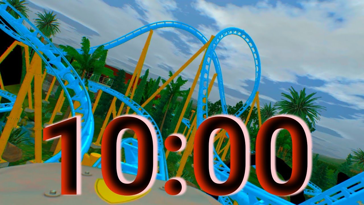 10 Minute Roller Coaster Countdown ⏱️ | Extreme Ride Timer Experience 🎢 ...