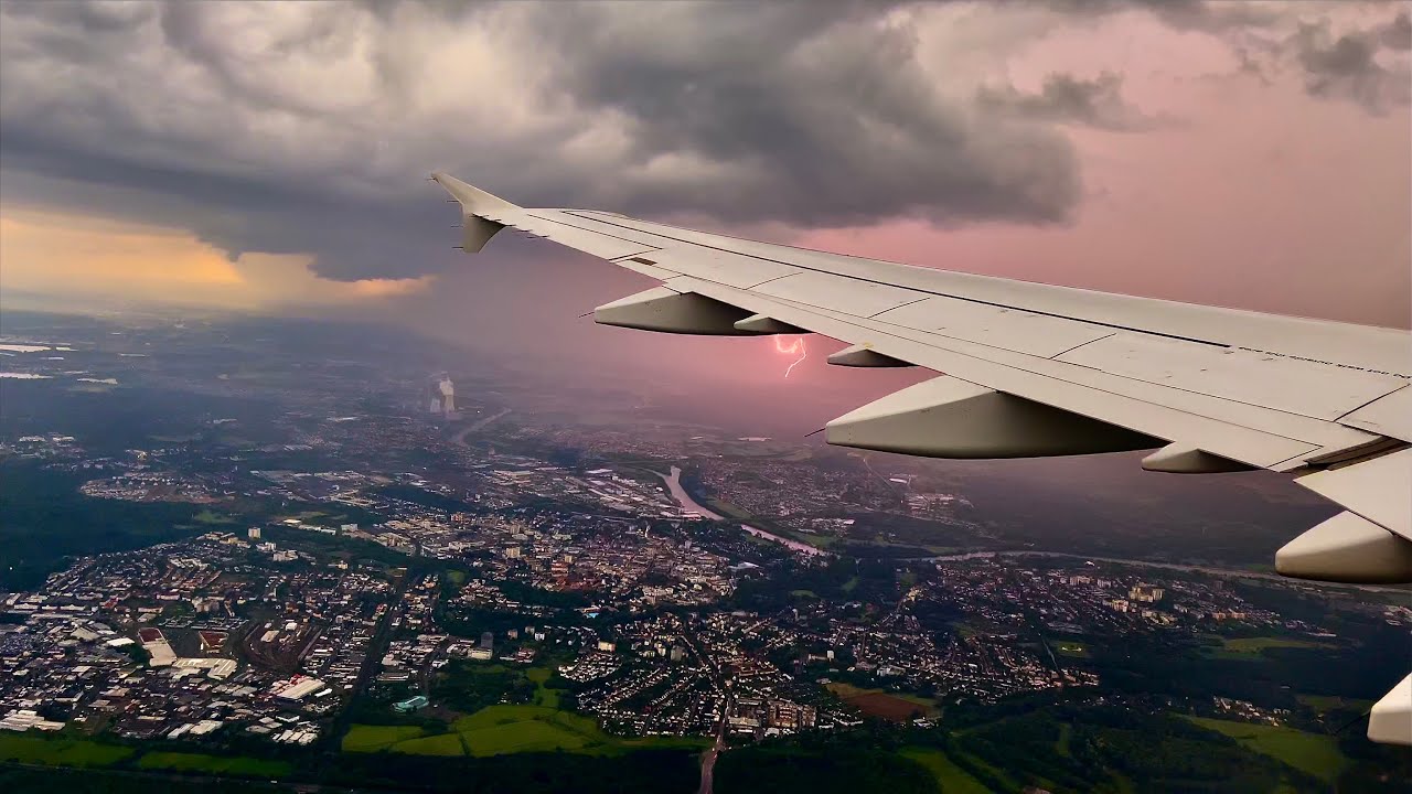 [4K] – Severe Turbulence & Thunderstorms – FRA Landing – Lufthansa – Airbus A321-200 – SCS Ep. 700