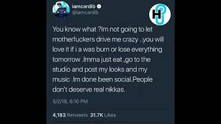 Cardi B Goes Off On Twitter, Dissed Nicki Minaj?