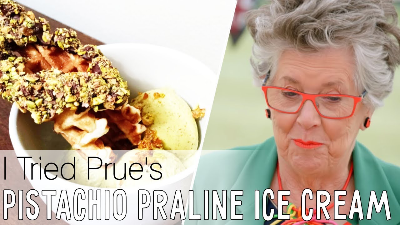 Trying Prue's Pistachio Praline Ice Cream (The Great British Bake Off S13 E7) YouTube