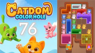Catdom Color Hole – Level 76: Rainbow Rescue Royale #catdomcolorhole #catdomcolorholepuzzle 
