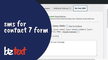 integrating biz text with contact form 7