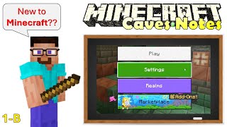 Minecraft Bedrock World Creation and Settings (New Player Guide - CavesNotes #1B)