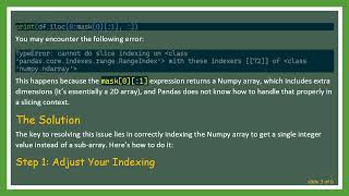 How to Fix the TypeError in Numpy Slice Indexing