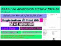 Apply For PG ( M.Sc/M.Com/M.A) BRABU Muzaffarpur University Session 20424-26. pg apply kaise kare .