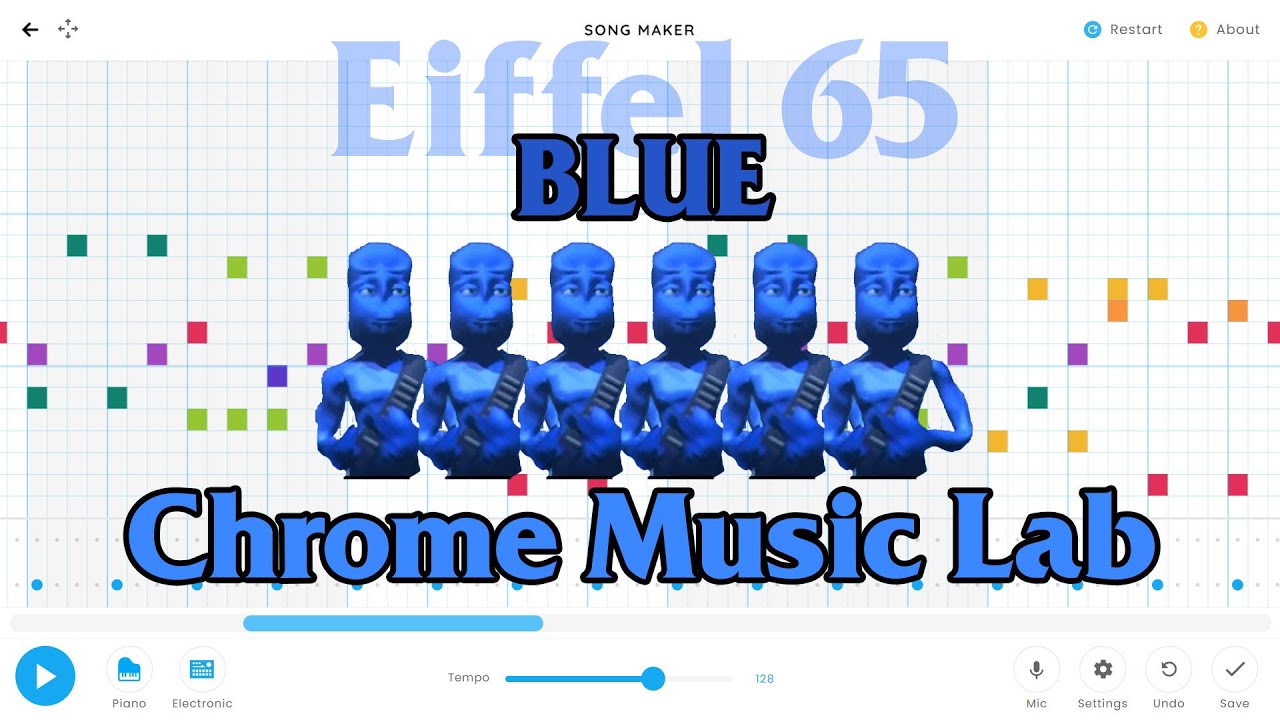 Blue (Da Ba Dee) Eiffel 65 on Chrome Music Lab Song Maker (Link in