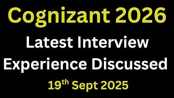 Cognizant Interview Experience 2026 Batch Oncampus | Technische interviewvragen besproken