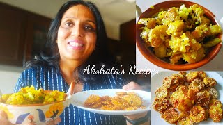 2 Goan Raw Banana recipes|Raw banana bhaji & rava fried chips|@akshatasrecipes