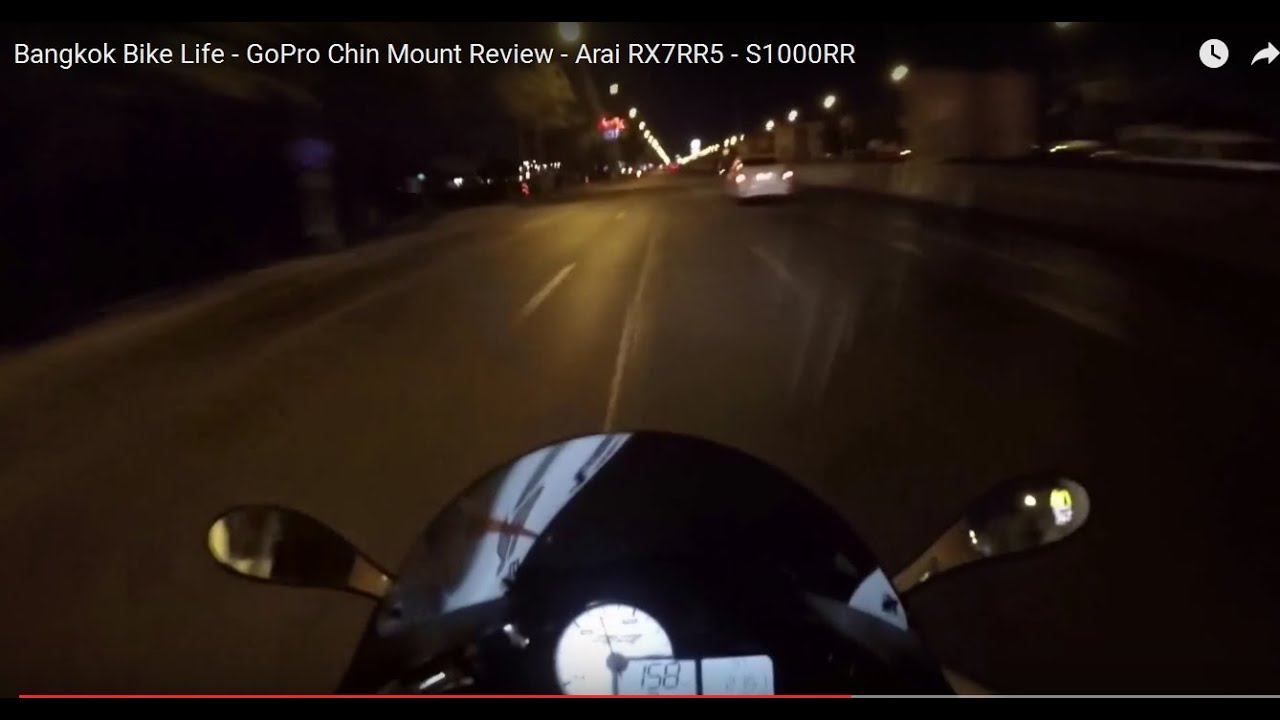 Bangkok Bike Life Gopro Chin Mount Review Arai Rx7rr5 S1000rr Youtube