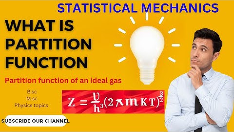 Partition function and partition function of an ideal or perfect gas|STATISTICAL MECHANICS#bsc #msc