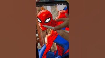 Spiderman digital art #shorts #spiderman #artshorts #digitalart #procreate