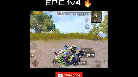 EPIC 1v4 🔥 • Please subscribe • #pubg #shorts #casetoo