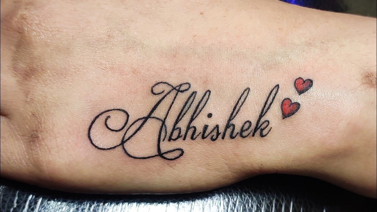Abhishek Name Tattoo  YouTube