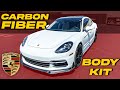 2017 Porsche Panamera Installing A Carbon Fiber Spoiler Bodykit! Crazy Transformation.