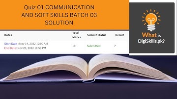 digiskills quiz 1 batch 3 communication and soft skills | digiskills | quiz 01 batch3 Muhammad Abbas