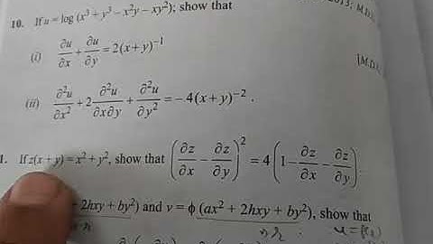 chapter 5 partial differentiation Question 11 of exercise 5.1 lecture (14)