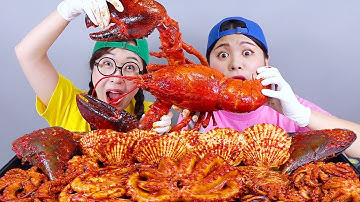 Tôm hùm luộc hải sản cay Mukbang DONA Việt Nam