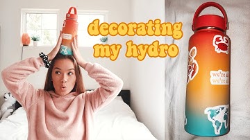 DECORATING MY NEW HYDROFLASK WITH REDBUBBLE STICKERS!