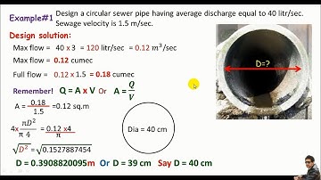 English - Sewer line design / design of sewer pipe.