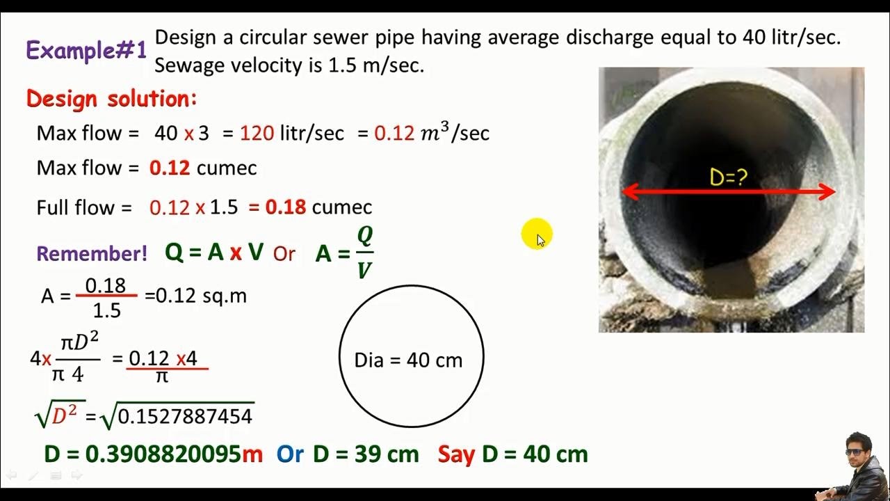 English Sewer line design design of sewer pipe YouTube